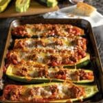 Ground Beef Stuffed Zucchini Boats Recipe