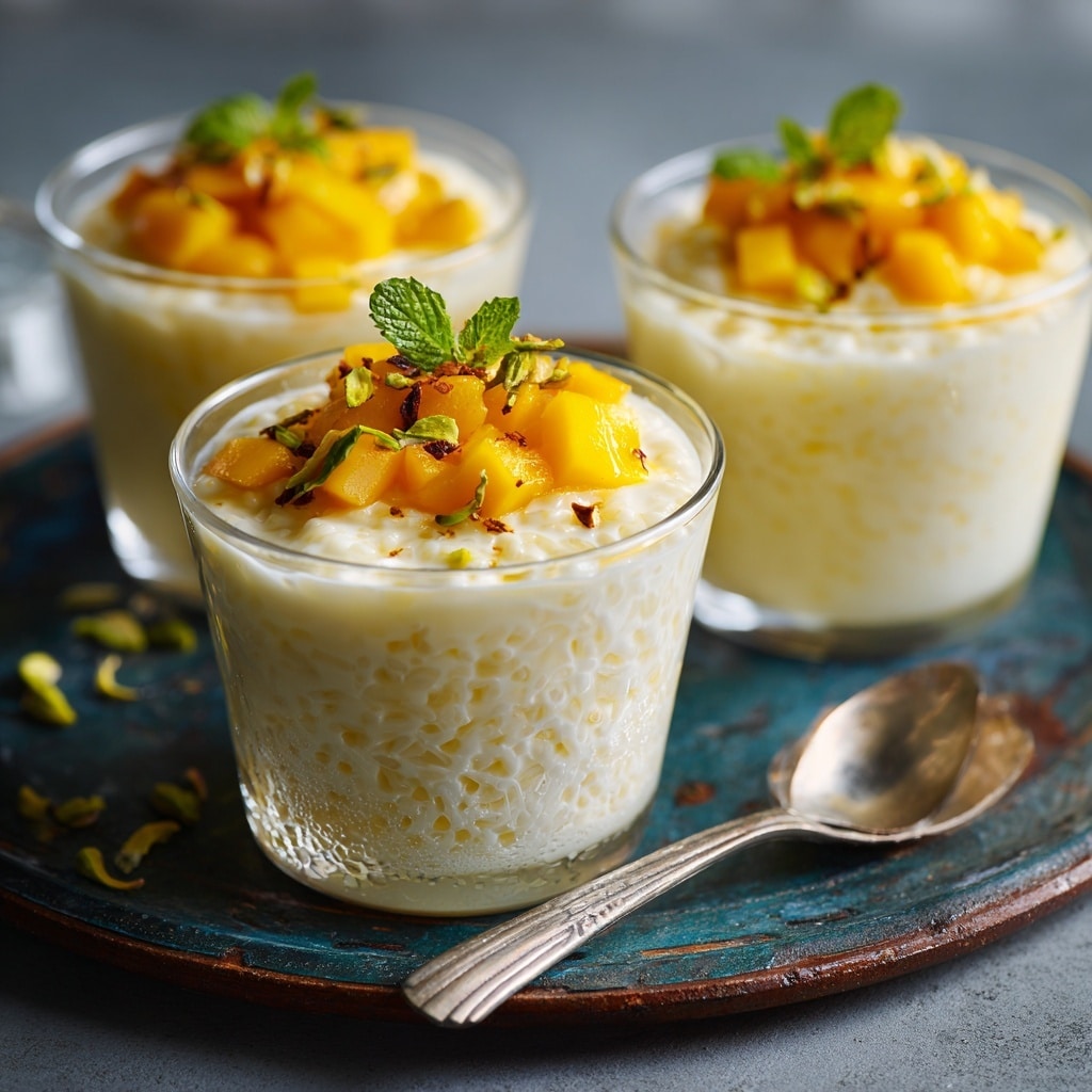 Mango and Lime Rice Pudding