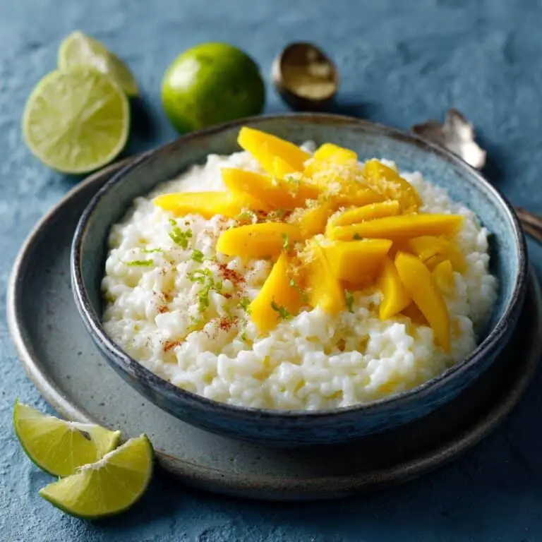 Mango and Lime Rice Pudding