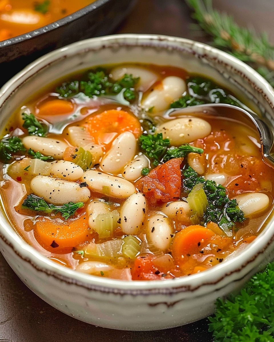 Hearty Tuscan White Bean Soup