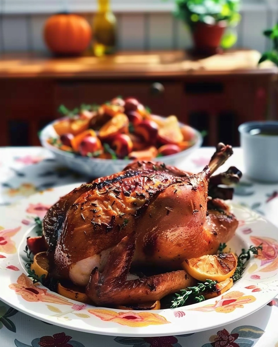 Honey and Lemon Thyme Roast Chicken