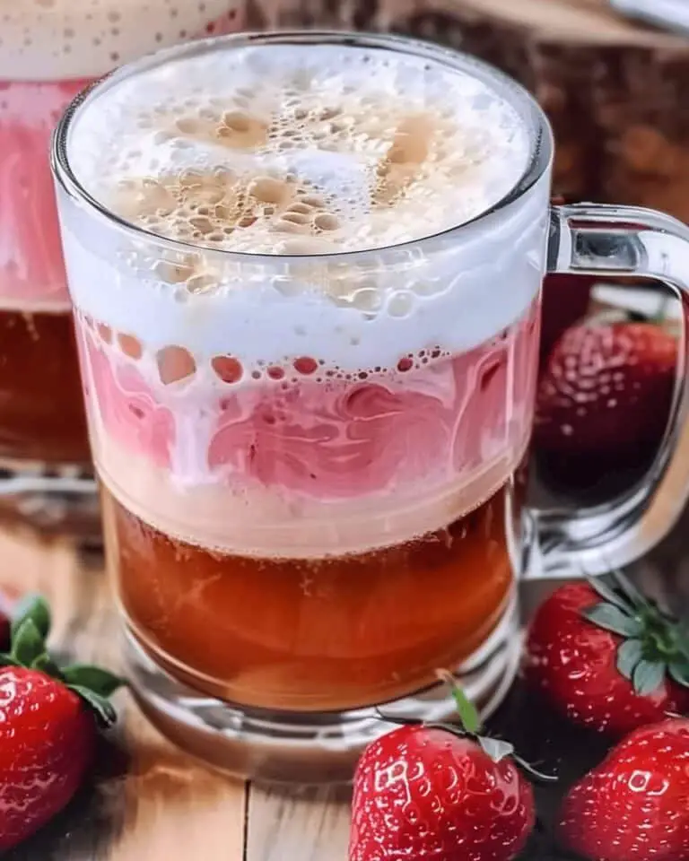 Iced Strawberry Latte with Strawberry Cold Foam