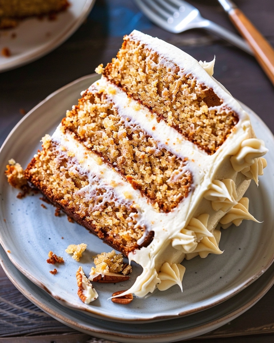 Layered Cornbread Cake with Honey Butter Frosting