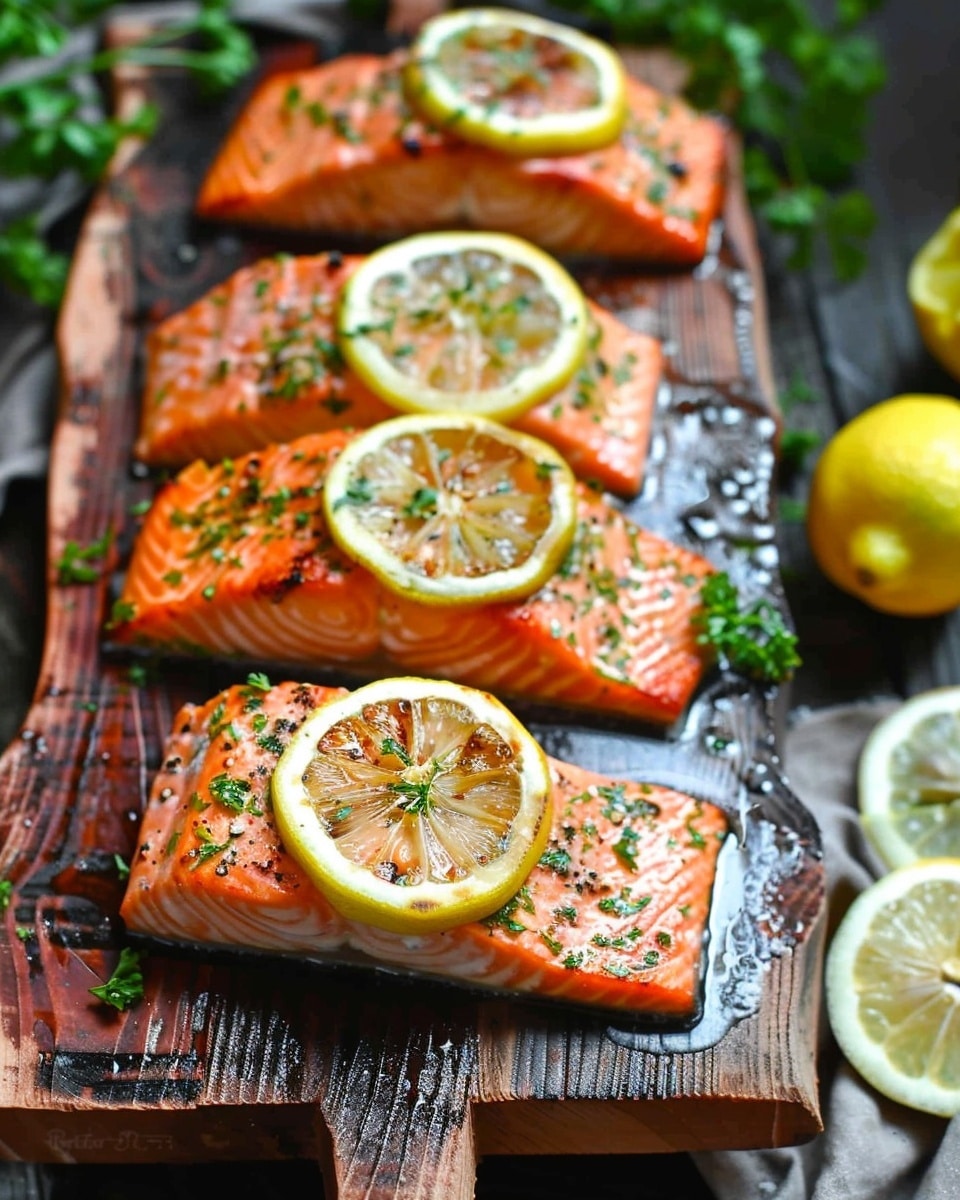 Lemon Herb Cedar Plank Salmon