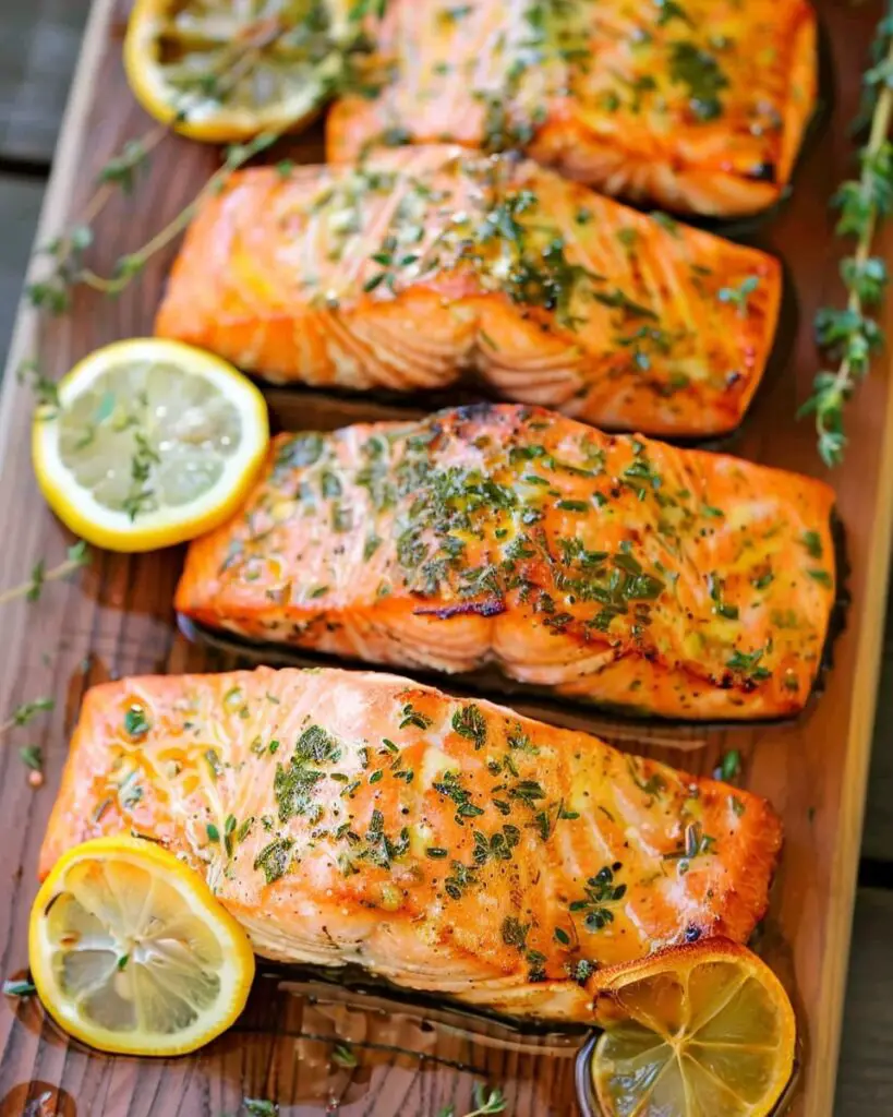 Lemon Herb Cedar Plank Salmon