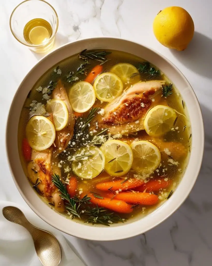 Lemon Rosemary Chicken Soup