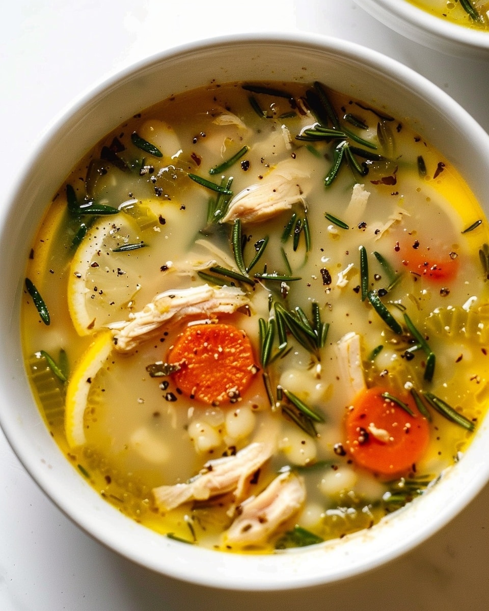 Lemon Rosemary Chicken Soup