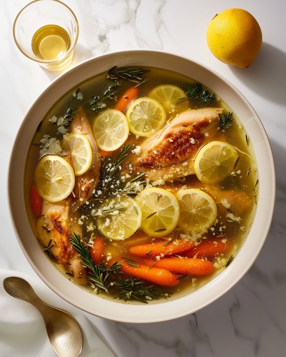 Lemon Rosemary Chicken Soup