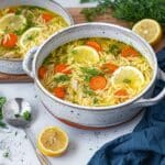 Mediterranean Lemon Chicken Orzo Soup