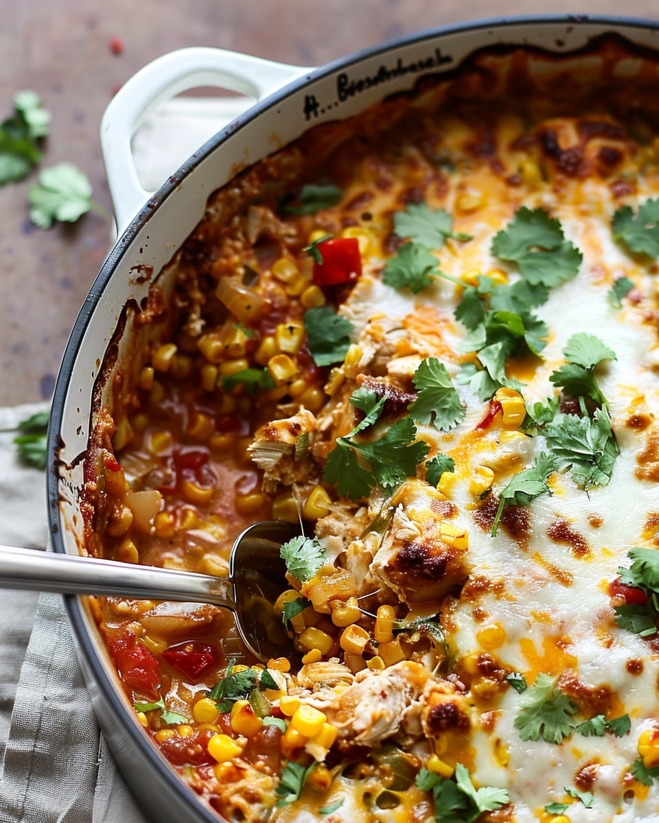 Mexican Street Corn Casserole with Chicken
