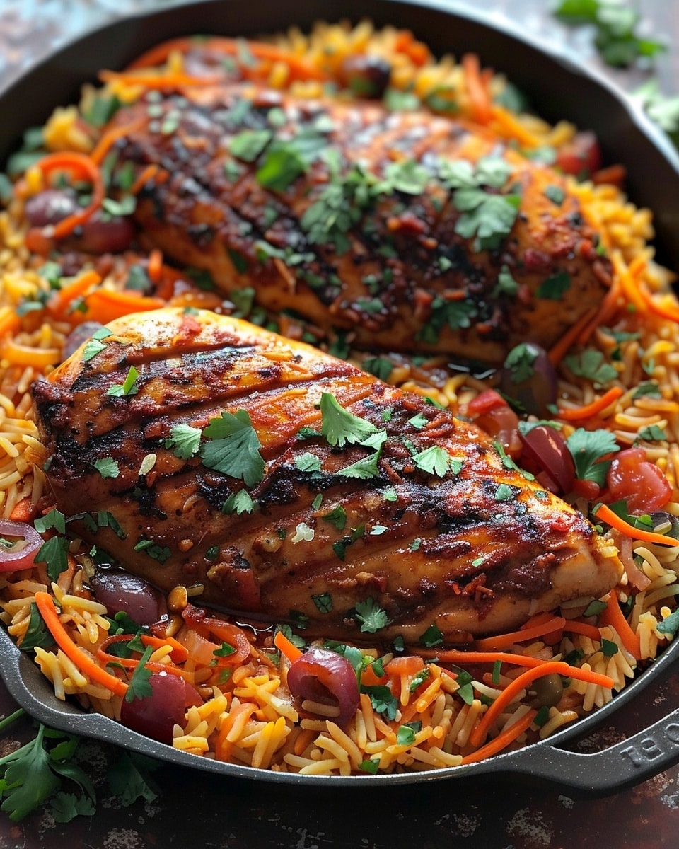 Moroccan-Inspired Chicken with Saffron Rice