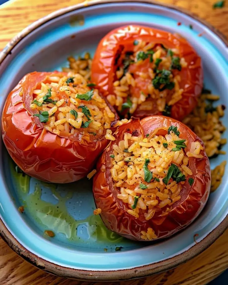 Moroccan Rice Stuffed Tomatoes