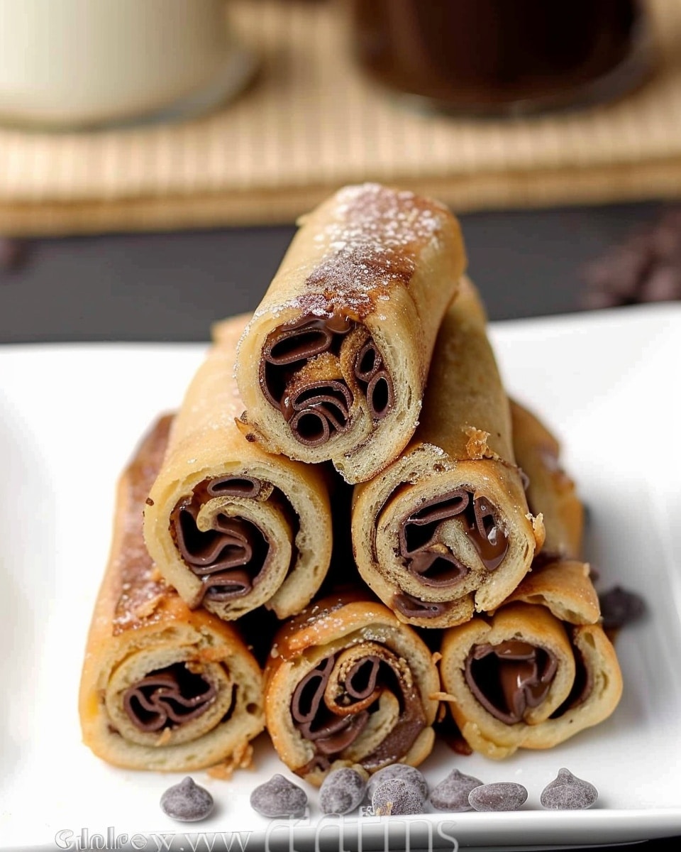 Nutella Stuffed French Toast Roll-Ups