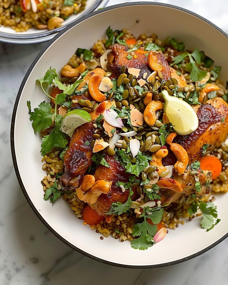 Saffron Chicken with Freekeh