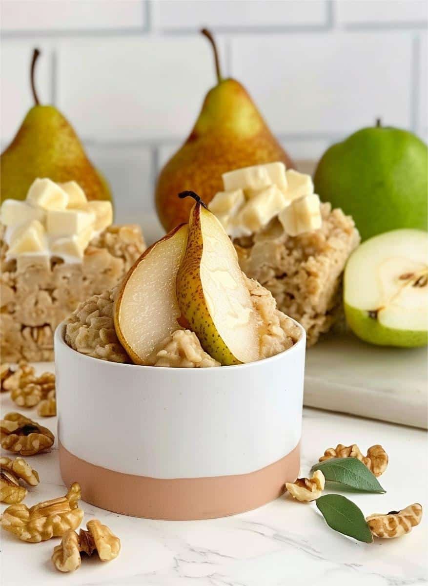 Pear Walnut Baked Oatmeal