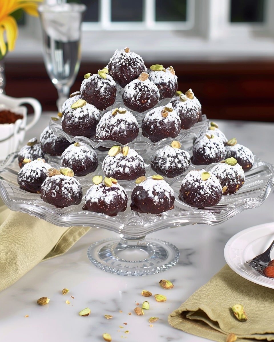 Pistachio Date Chocolate Balls
