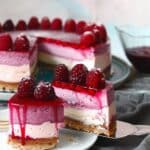 Raspberry Ombre Cheesecake Charlotte
