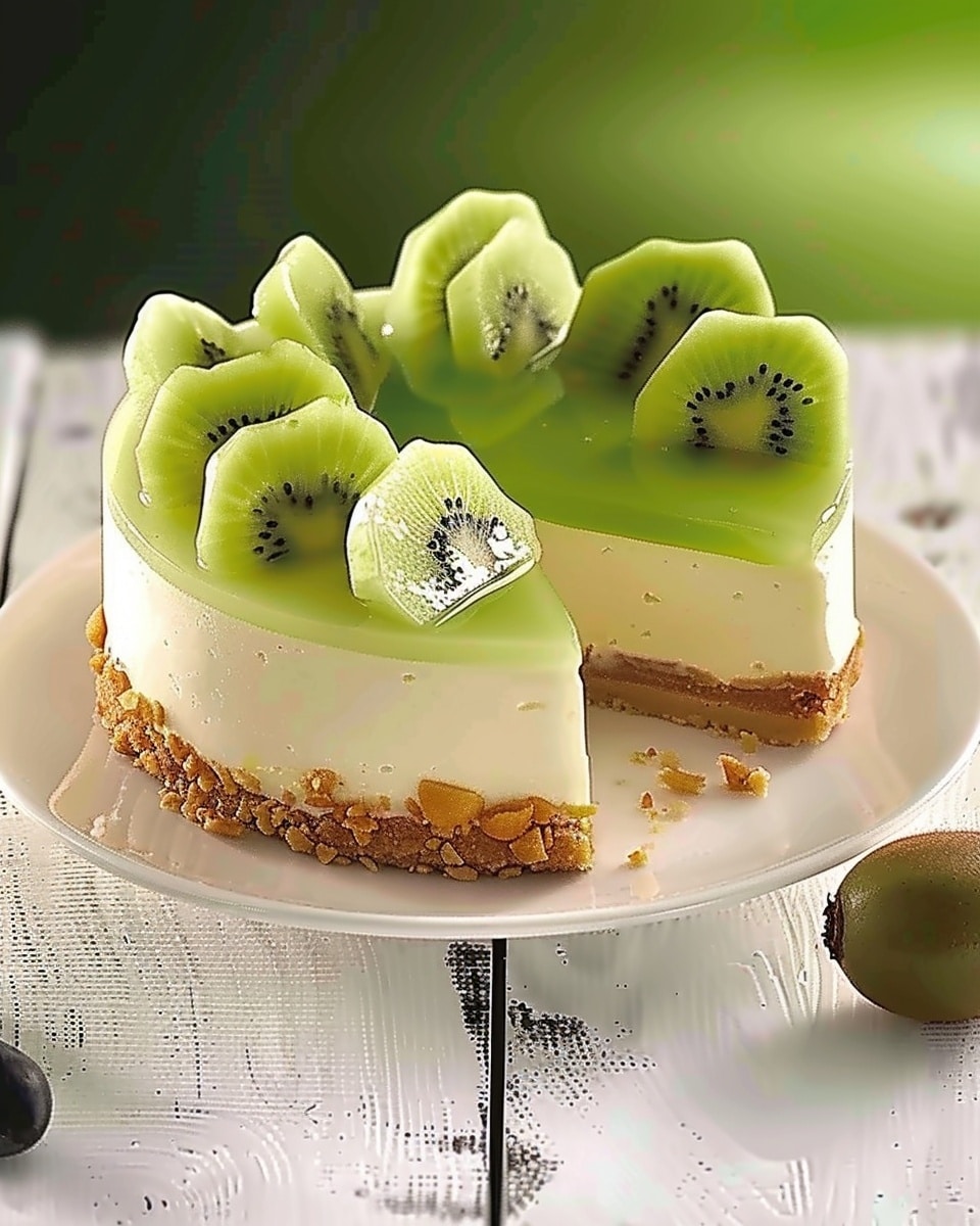Kiwi Mirror Cheesecake