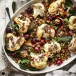 Roasted Cauliflower Lentil Salad with Olives