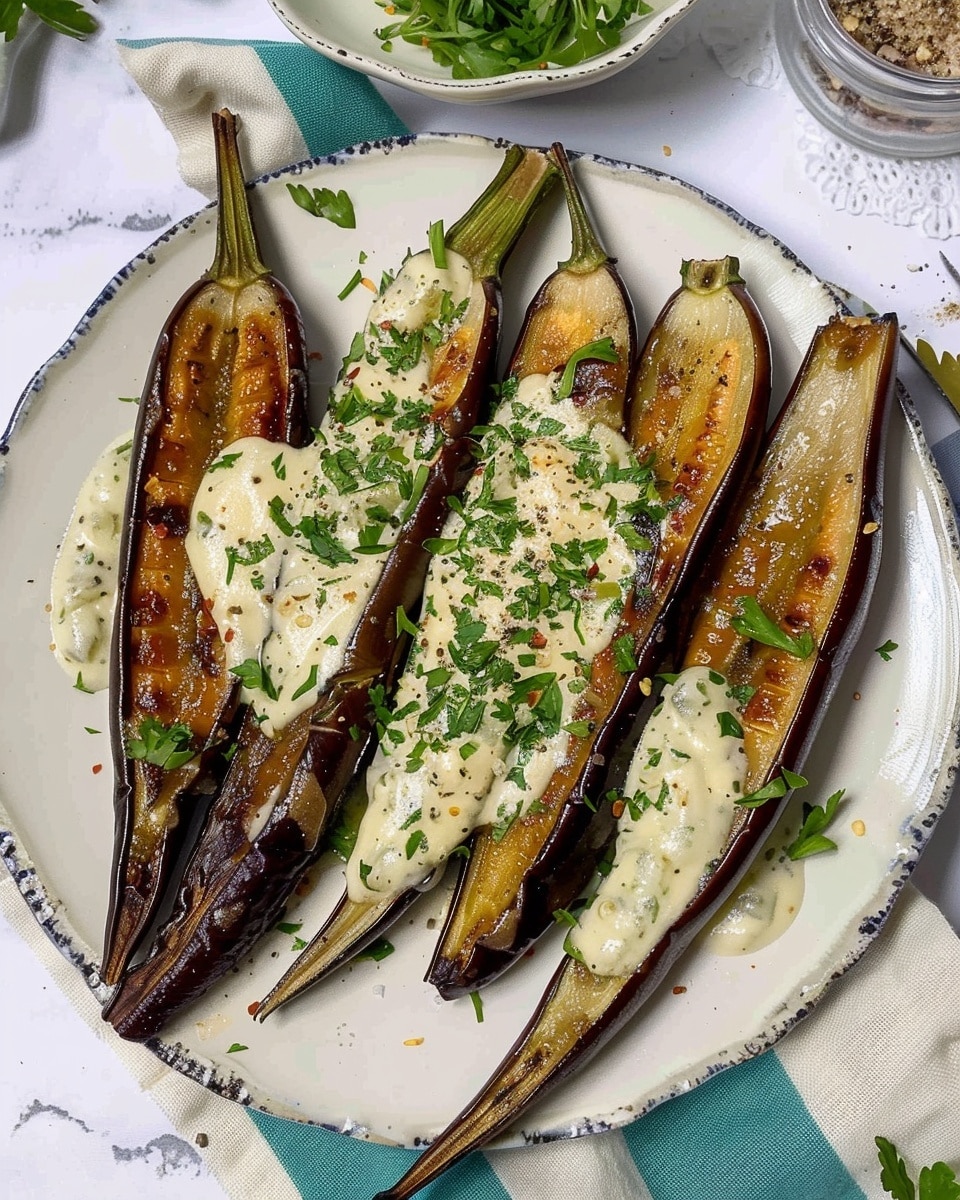 Roasted Eggplant with Yogurt Sauce