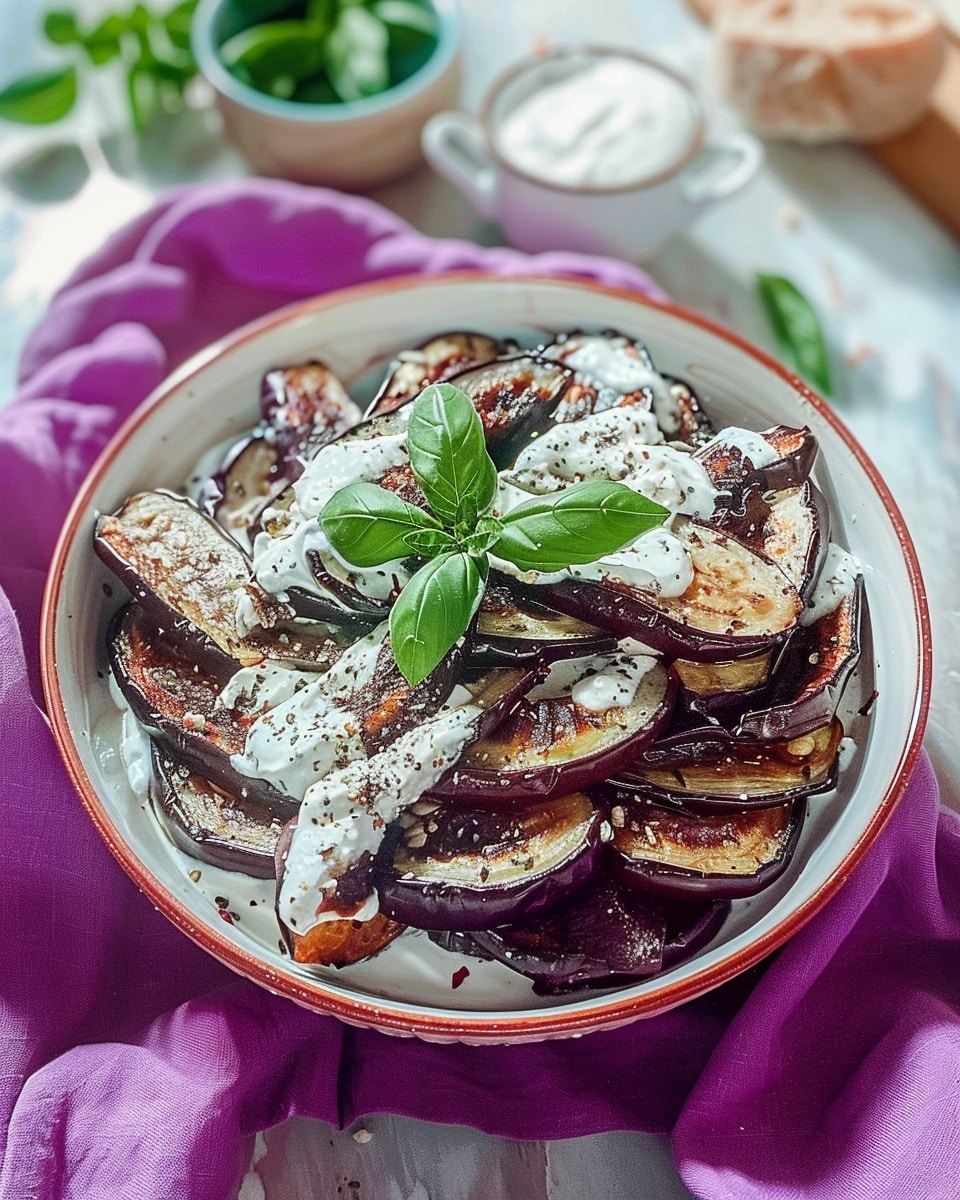 Roasted Eggplant with Yogurt Sauce