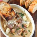 Roasted Garlic and Cauliflower Soup