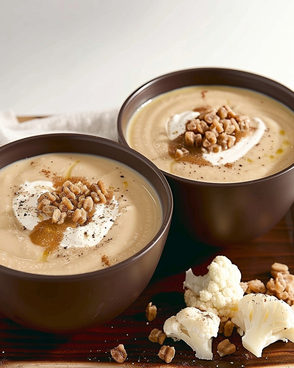 Roasted Garlic and Cauliflower Soup