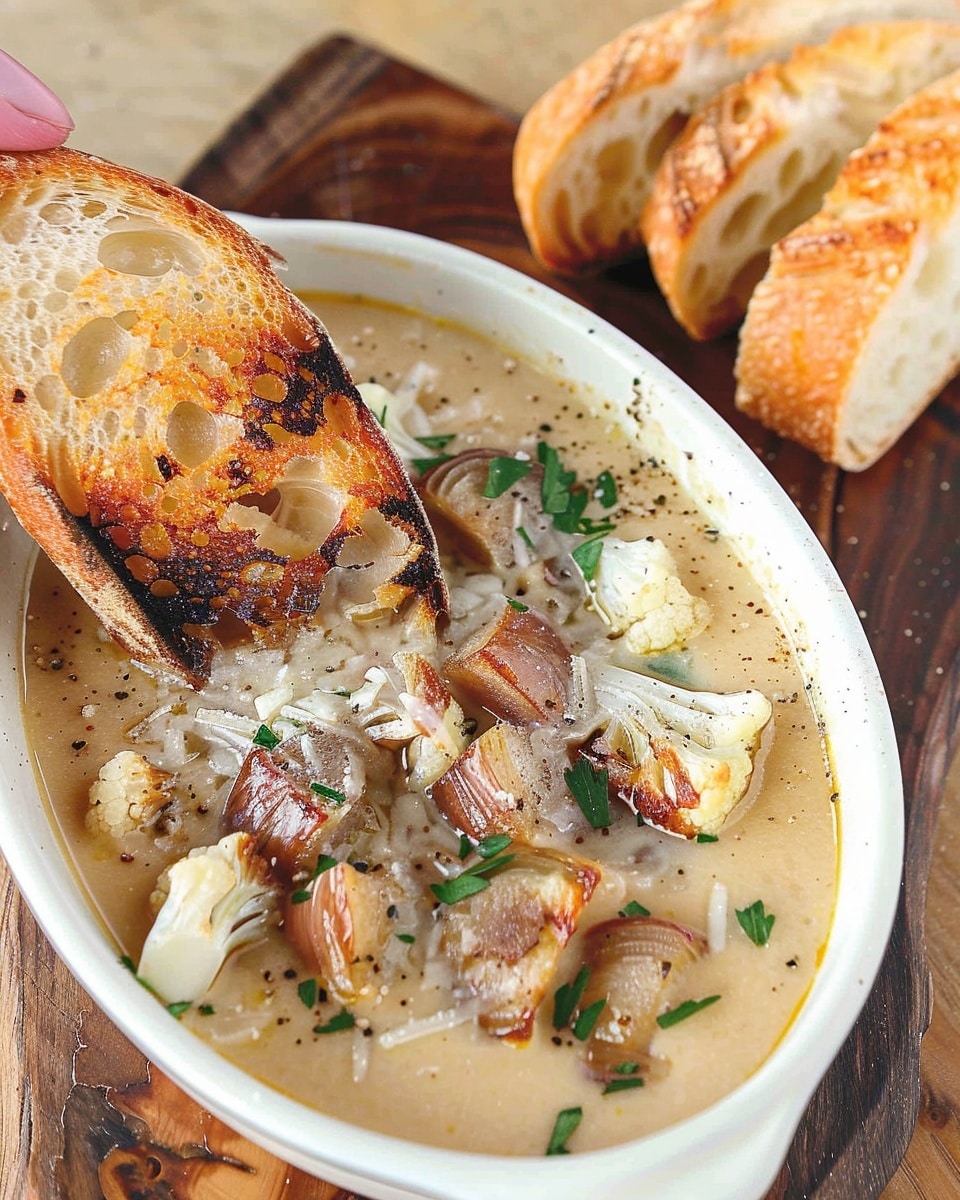 Roasted Garlic and Cauliflower Soup