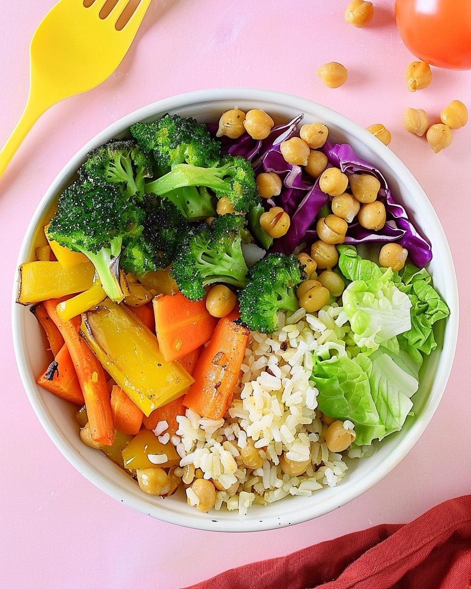 Roasted Vegetables and Chickpeas Bowl