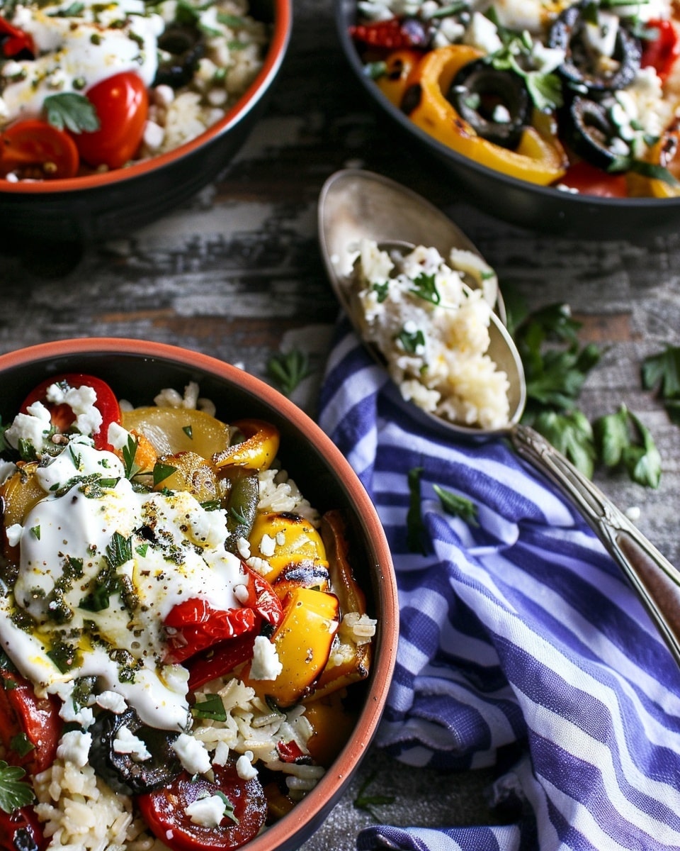 Roasted Veggie Za’atar Bowls with Lemon Yogurt Sauce