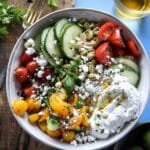 Roasted Veggie Za’atar Bowls with Lemon Yogurt Sauce