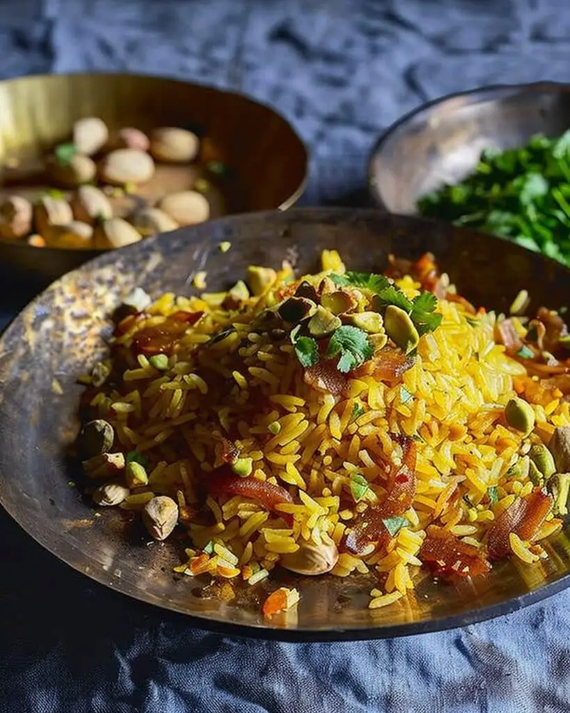 Saffron Herb Pistachio Rice