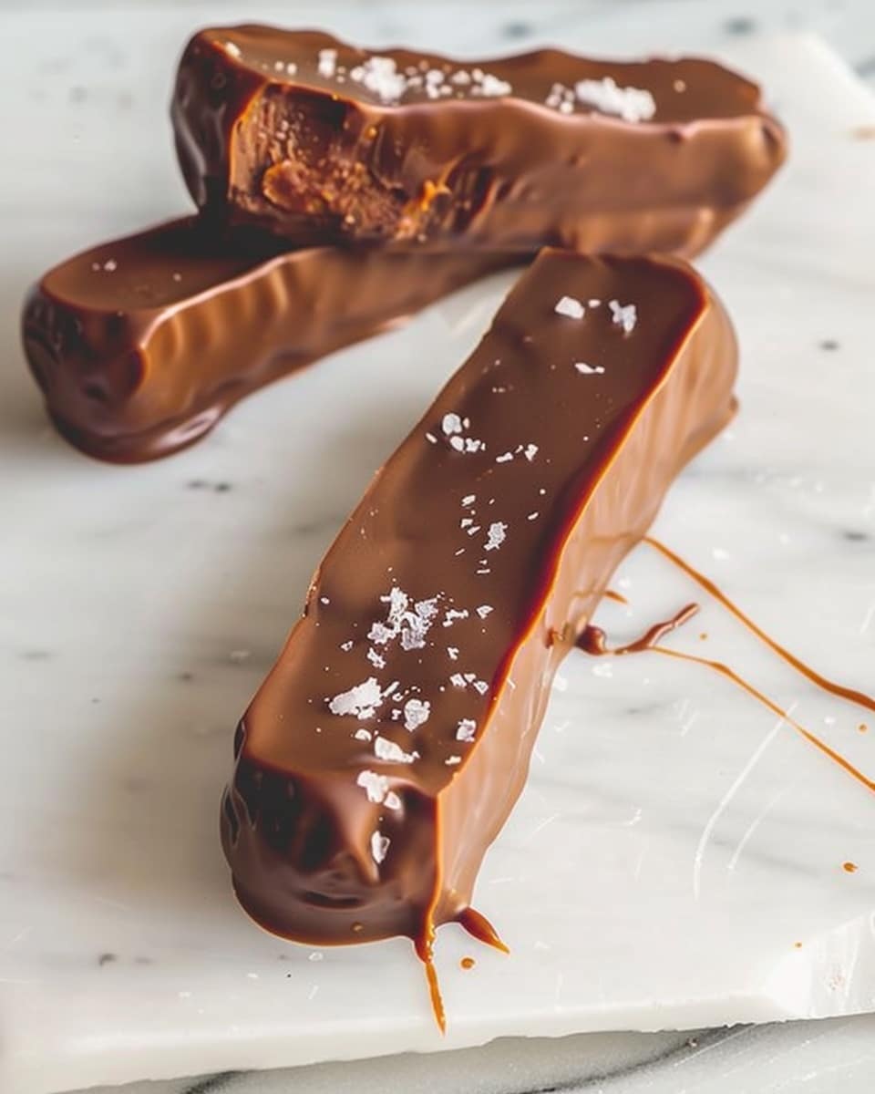 Salted Dark Chocolate Date Boats with Spiced Tahini Caramel