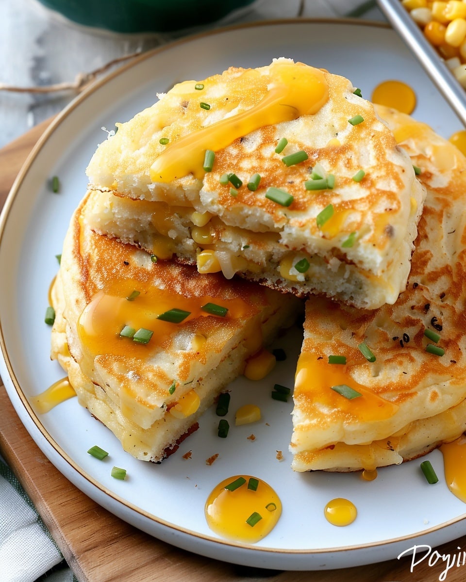 Savory Corn, Cheddar, & Scallion Pancakes