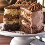 Sesame Chocolate Marbled Cake