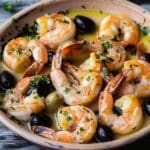 Shrimp in Lemon Sauce with Olives