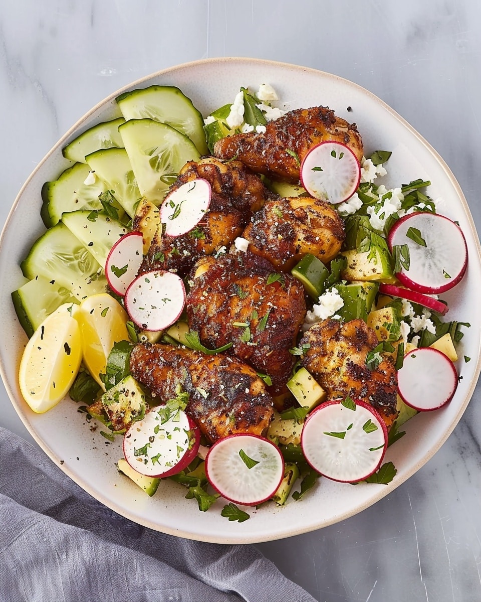 Sumac Chicken Thighs with Yogurt and Herb Salad