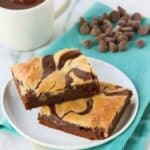 Tahini-Swirled Chocolate Chickpea Bars