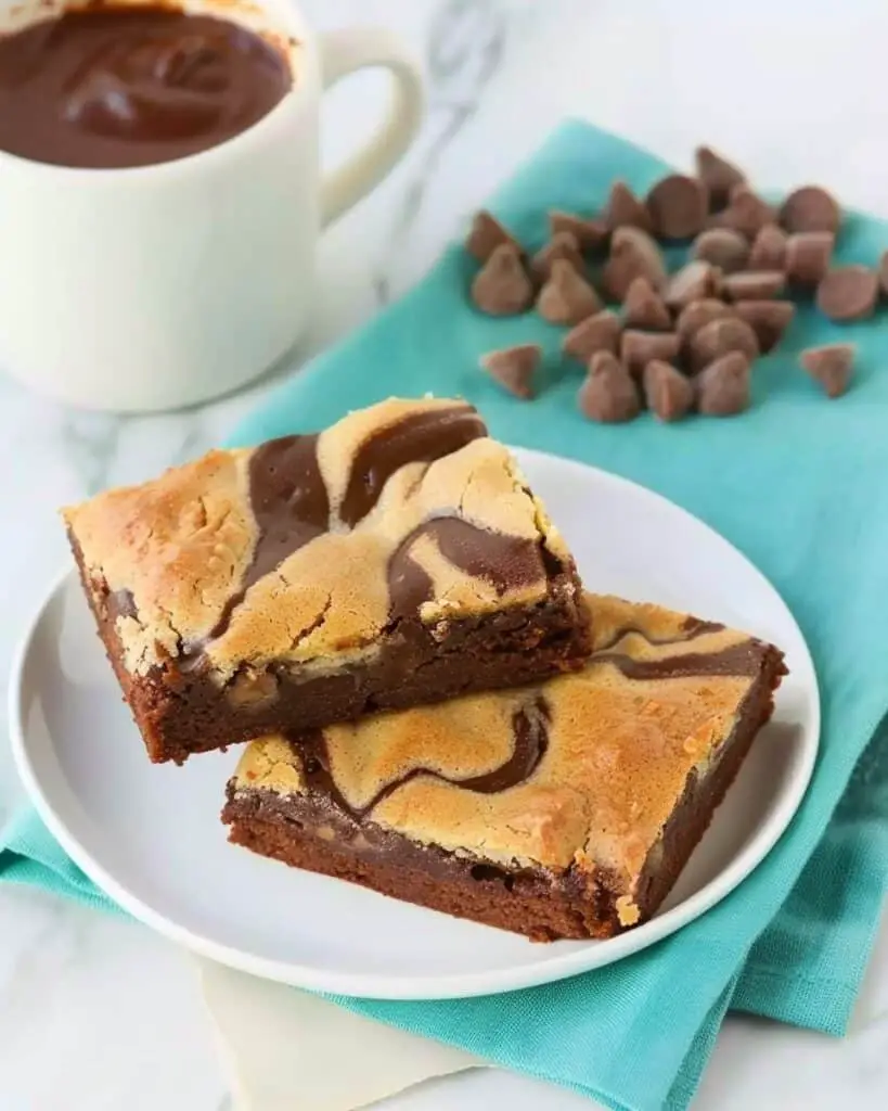 Tahini-Swirled Chocolate Chickpea Bars