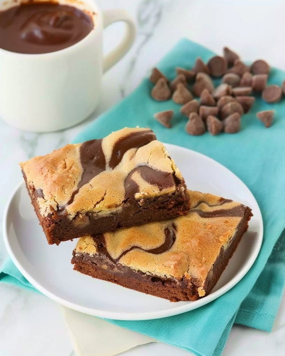 Tahini-Swirled Chocolate Chickpea Bars