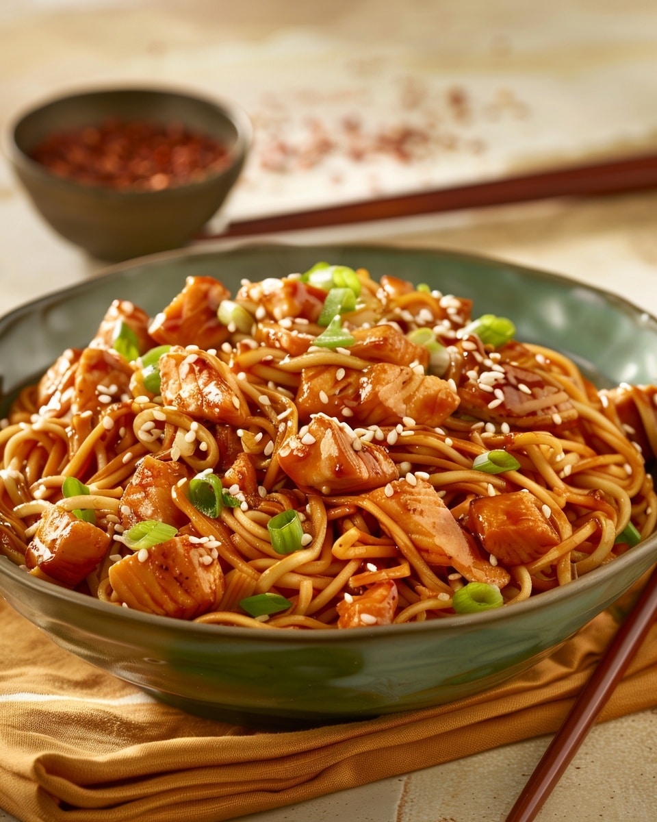 Teriyaki Salmon Noodles