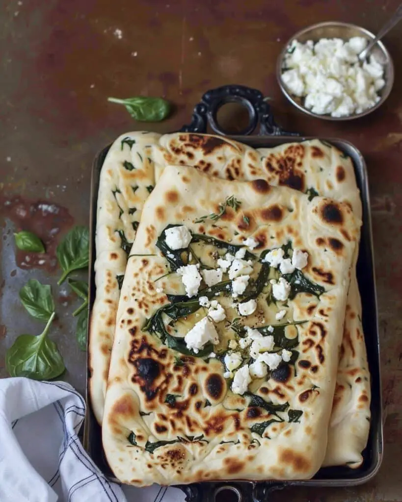 Gozleme | Turkish Spinach and Feta Flatbread