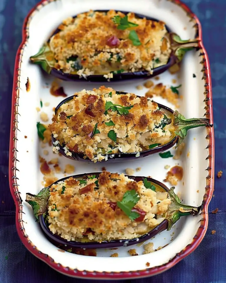 Vegetarian Stuffed Eggplant