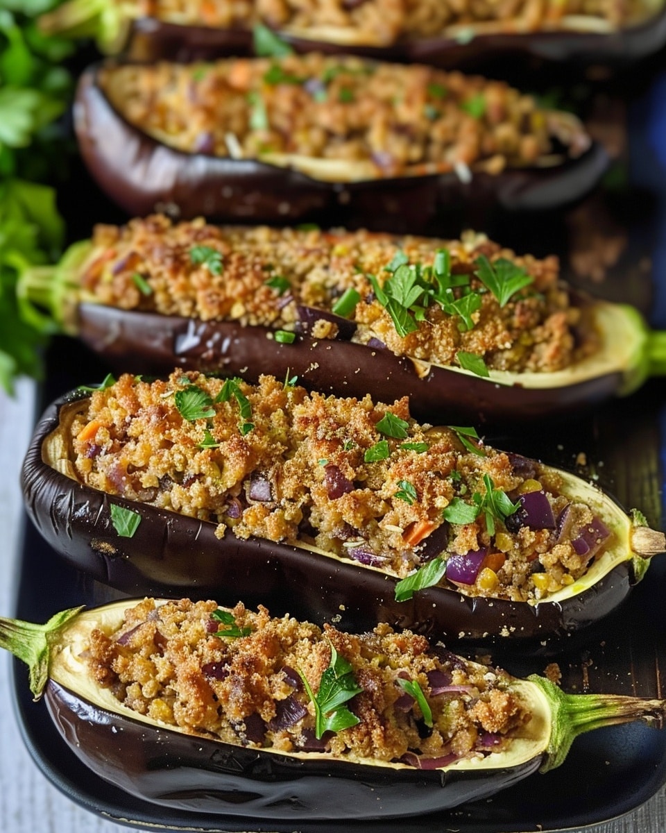 Vegetarian Stuffed Eggplant