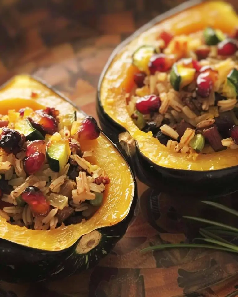 Wild Rice Stuffed Acorn Squash