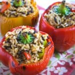Wild Rice Stuffed Peppers