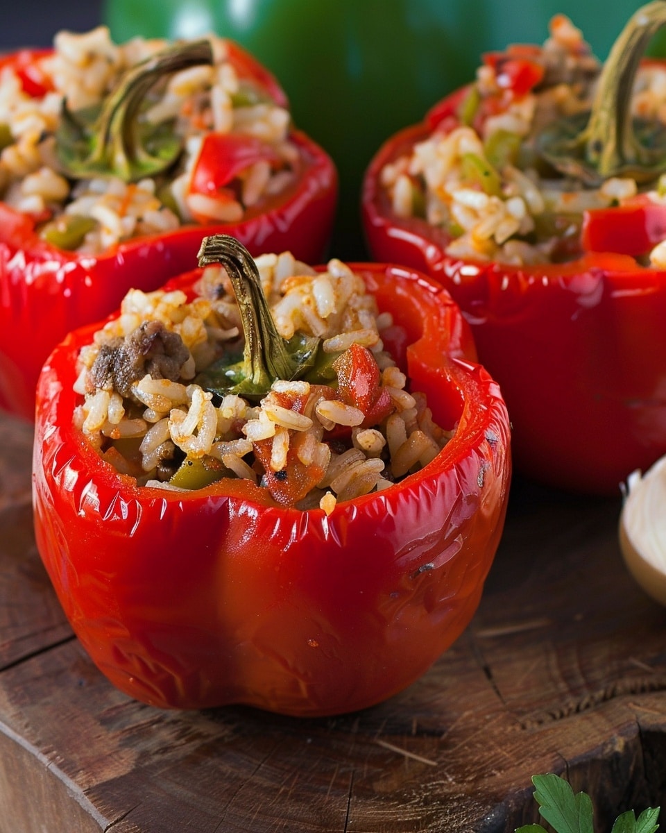 Wild Rice Stuffed Peppers