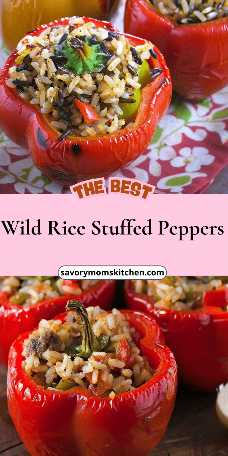 Wild Rice Stuffed Peppers | Savory Mom Kitchen