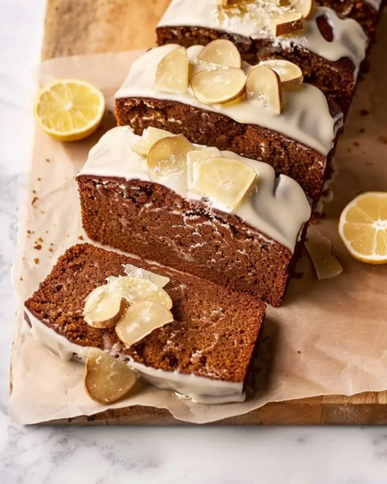 Citrus Glazed Gingerbread Loaf Cake