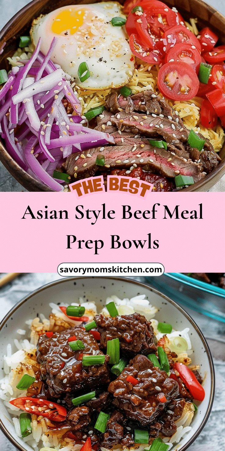 How To MakeAsian Style Beef Meal Prep Bowls | Savory Mom Kitchen